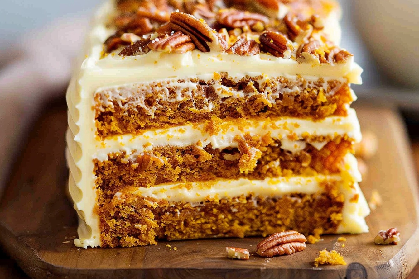 Big Pumpkin Layer Cake with Cream Cheese Frosting