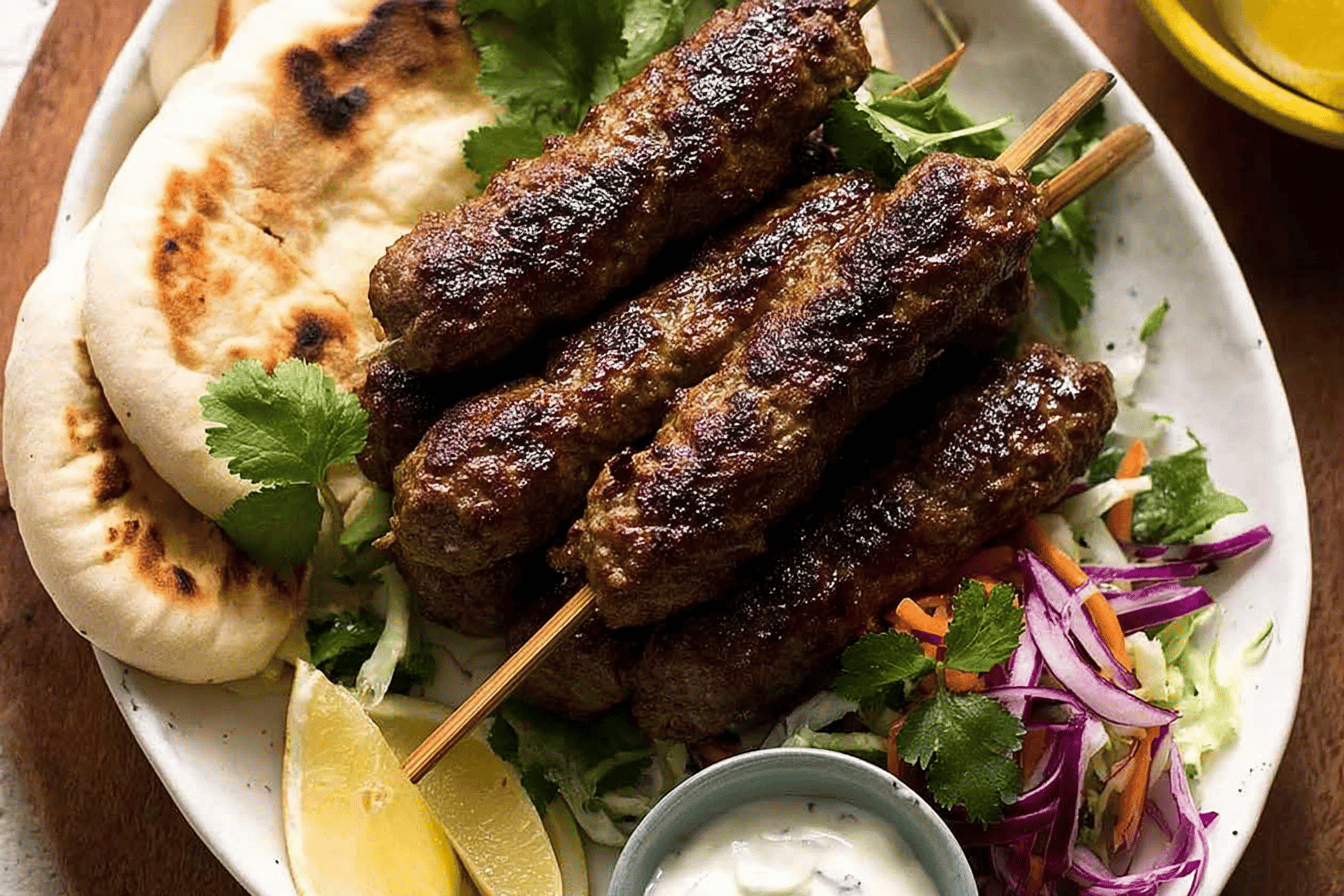 Lamb Koftas with Creamy Yoghurt Dressing
