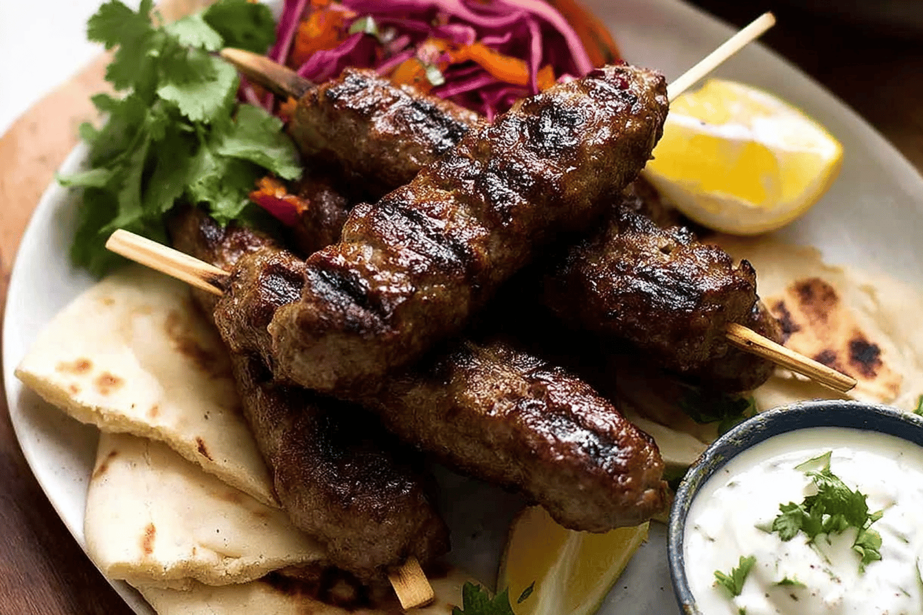 Lamb Koftas with Creamy Yoghurt Dressing