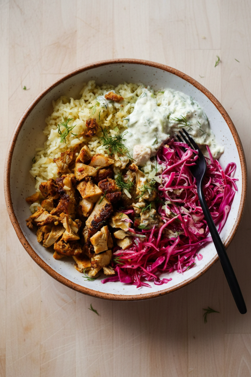 Trader Joe's Chicken Shawarma with Lemon Rice