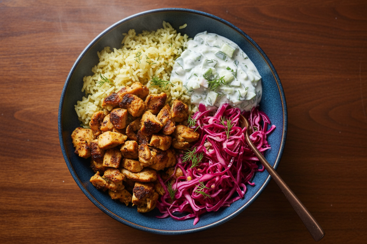 Trader Joe's Chicken Shawarma with Lemon Rice