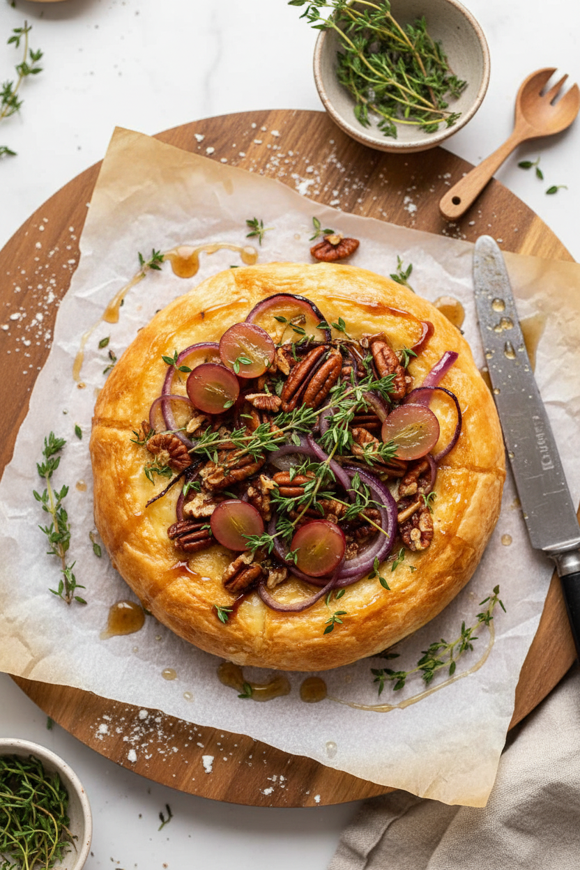 Baked Brie Delight with Savory Toppings