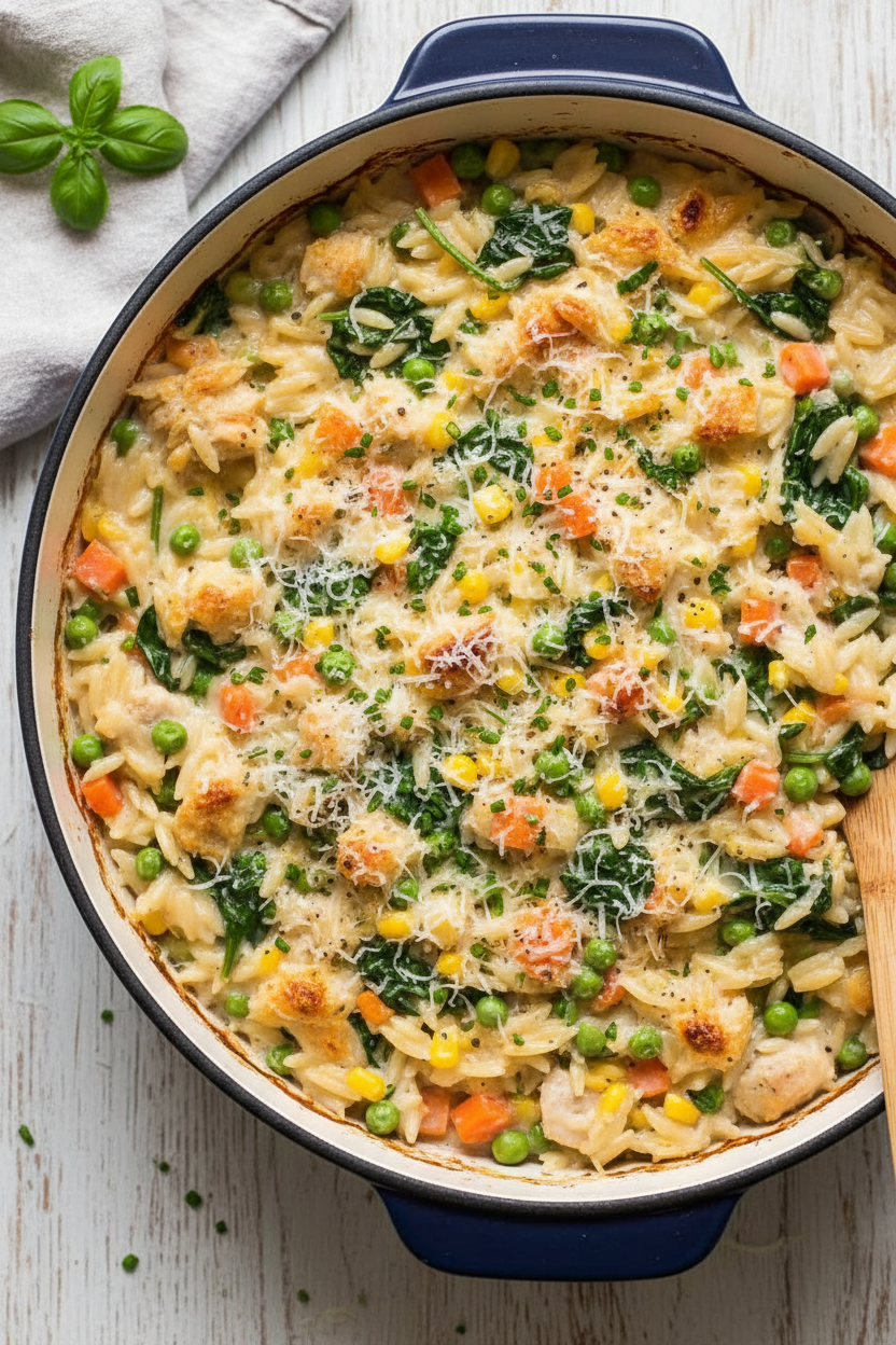 Chicken Vegetable Risoni Delight Recipe