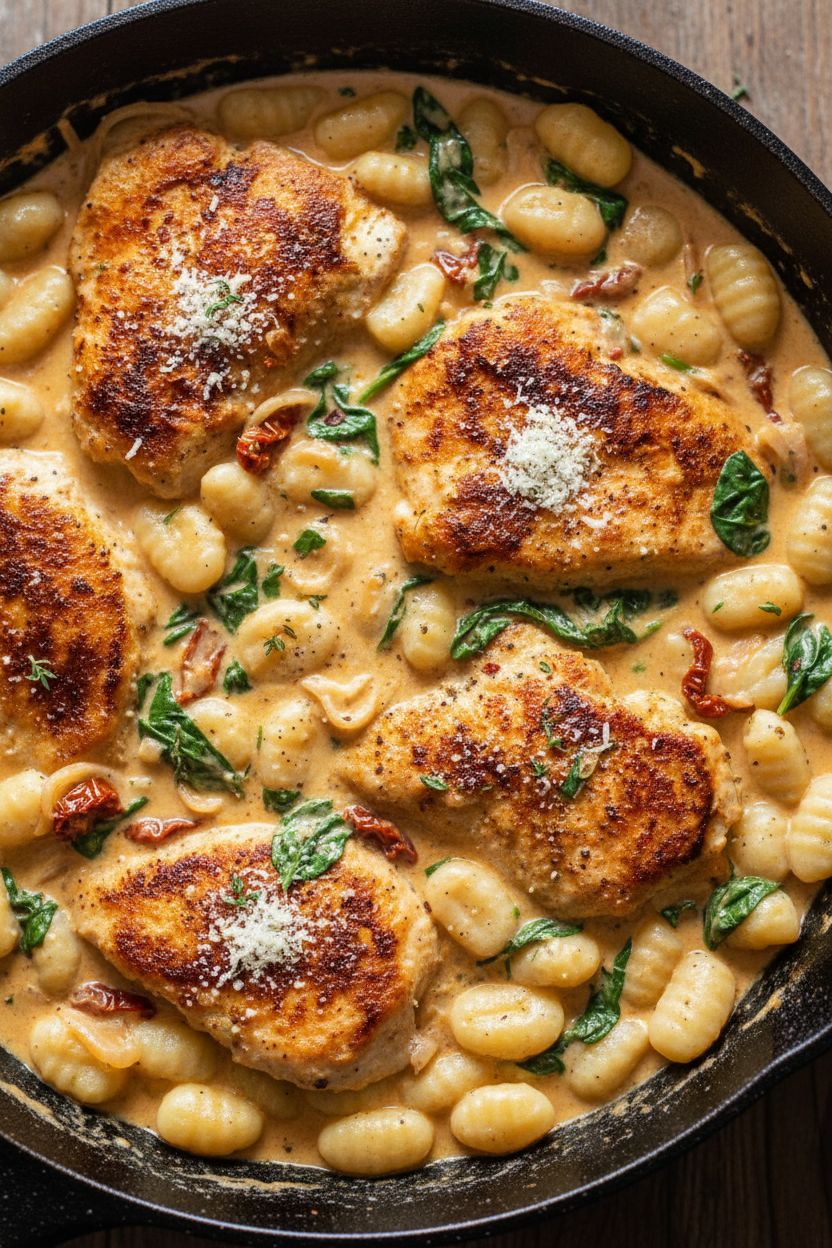 Creamy Gnocchi with Chicken Delight