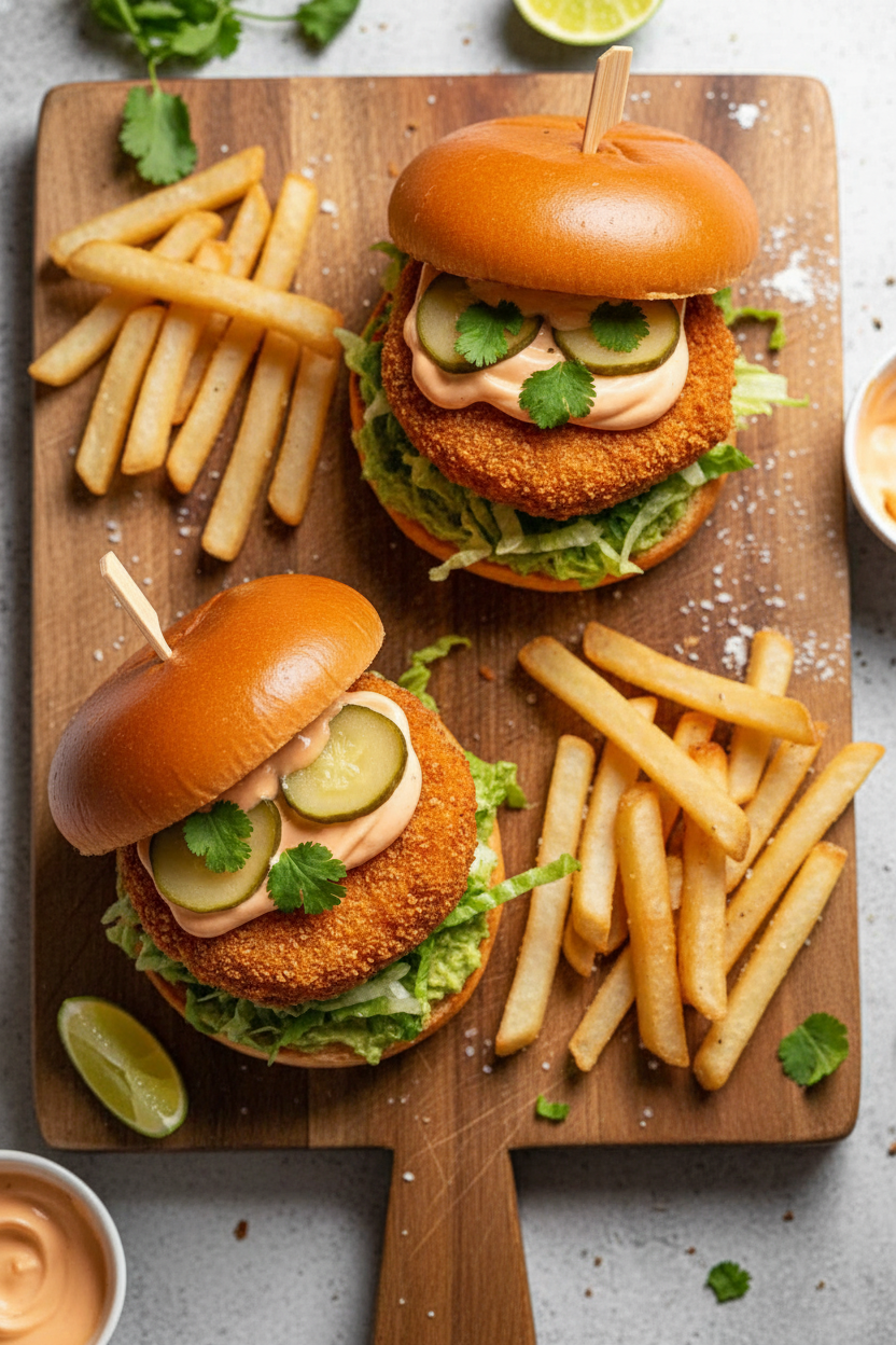 Crispy Prawn Burgers Delightful Crunch