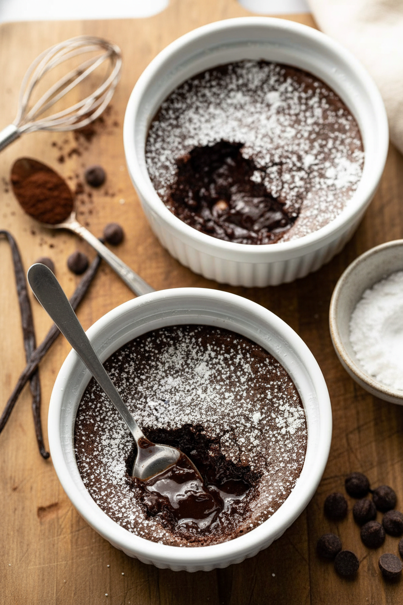 Decadent Brownie Pudding for Two Delight