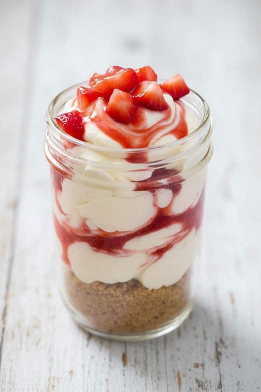 Decadent Strawberry Cheesecake Sundae Delight