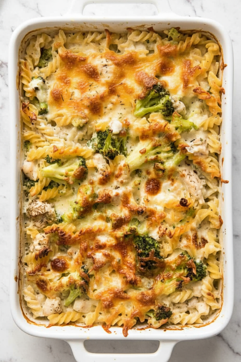 Easy Healthy Chicken Broccoli Pasta Bake Recipe