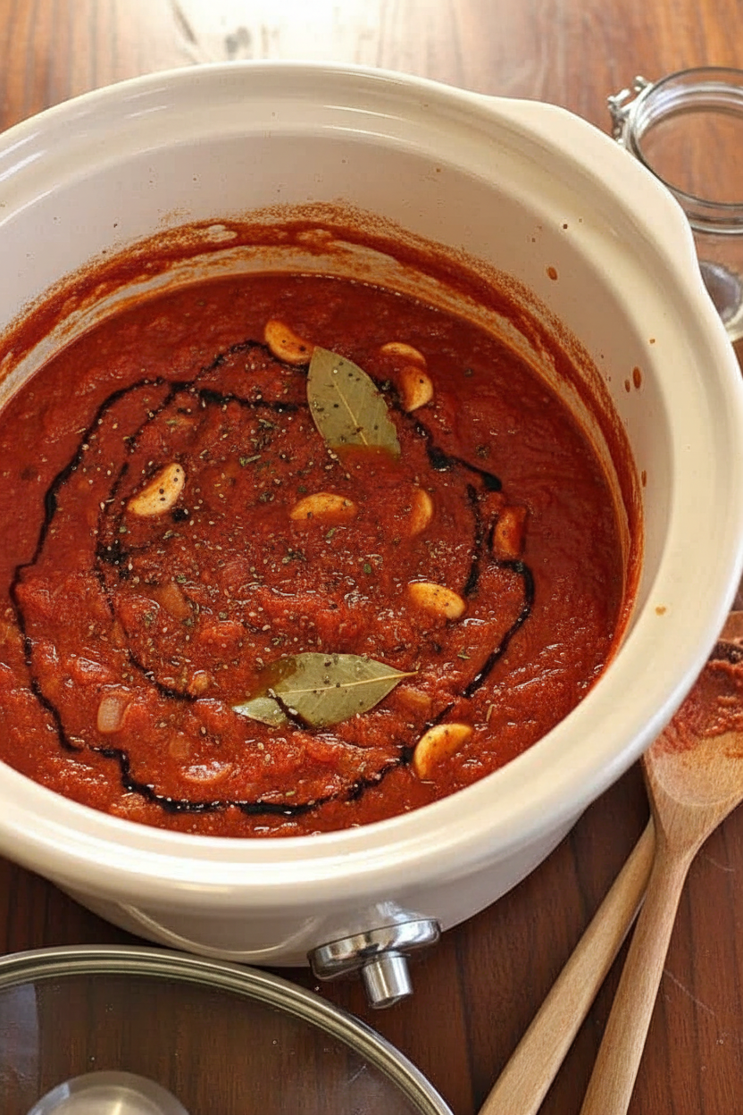Easy Slow Cooker Marinara Sauce Recipe