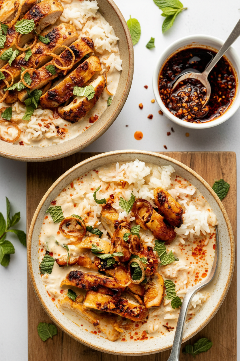 Lemongrass Broth Bowls with Curry Chicken