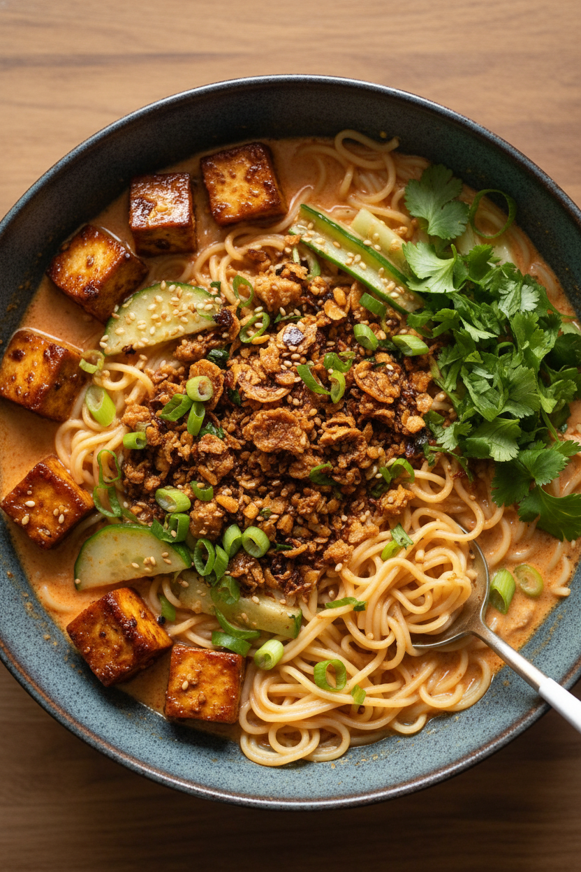 Miso Peanut Ramen Bowl Delight