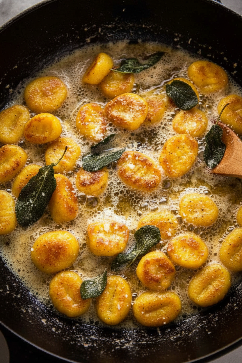 Pumpkin Gnocchi with Sage Butter Sauce Recipe