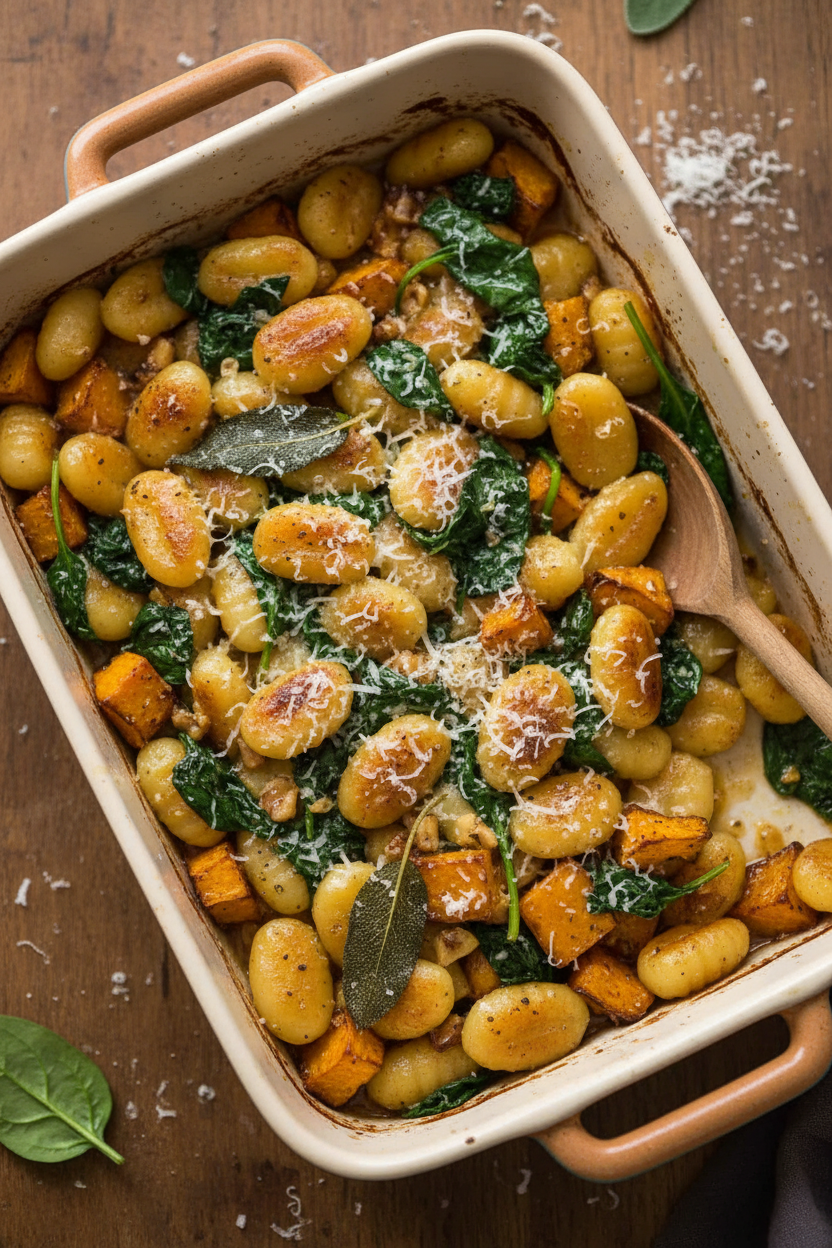 Savory Pumpkin Spinach Gnocchi Delight