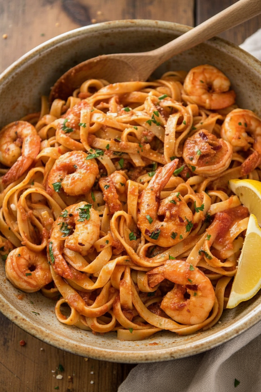 Spicy Chilli Prawn Pasta Delight