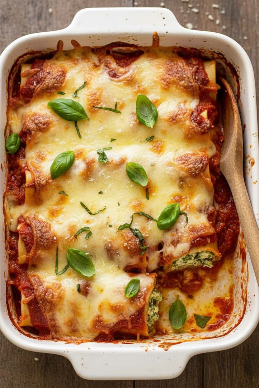 Spinach Ricotta Cannelloni Delight Recipe
