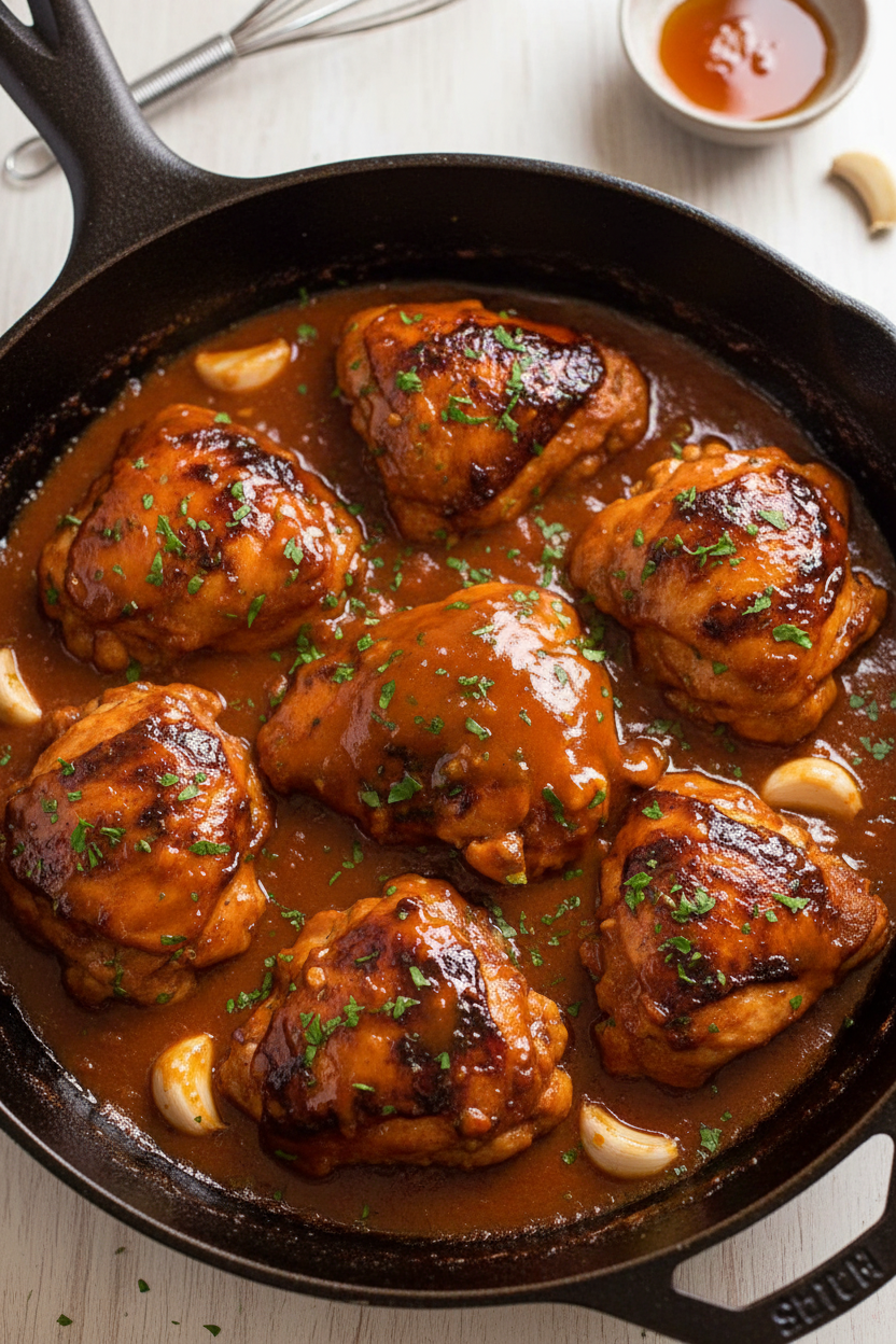 Sticky Pantry Chicken Thighs Recipe Delights