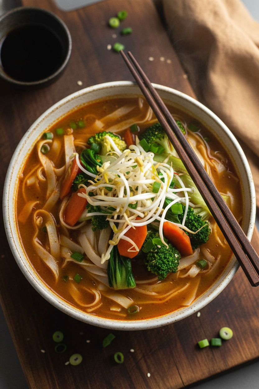 Vegan Dan Dan Noodle Soup Delight