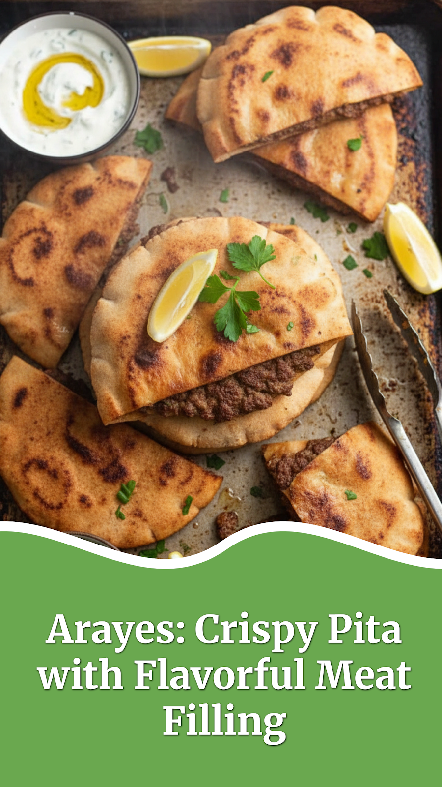Arayes: Crispy Pita with Flavorful Meat Filling