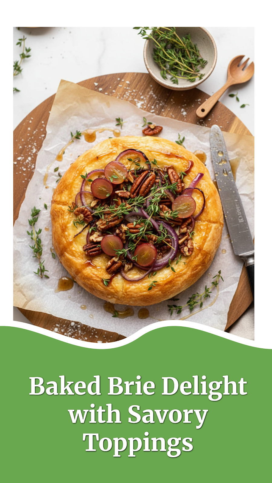Baked Brie Delight with Savory Toppings