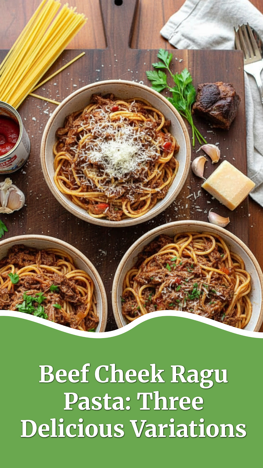 Beef Cheek Ragu Pasta: Three Delicious Variations