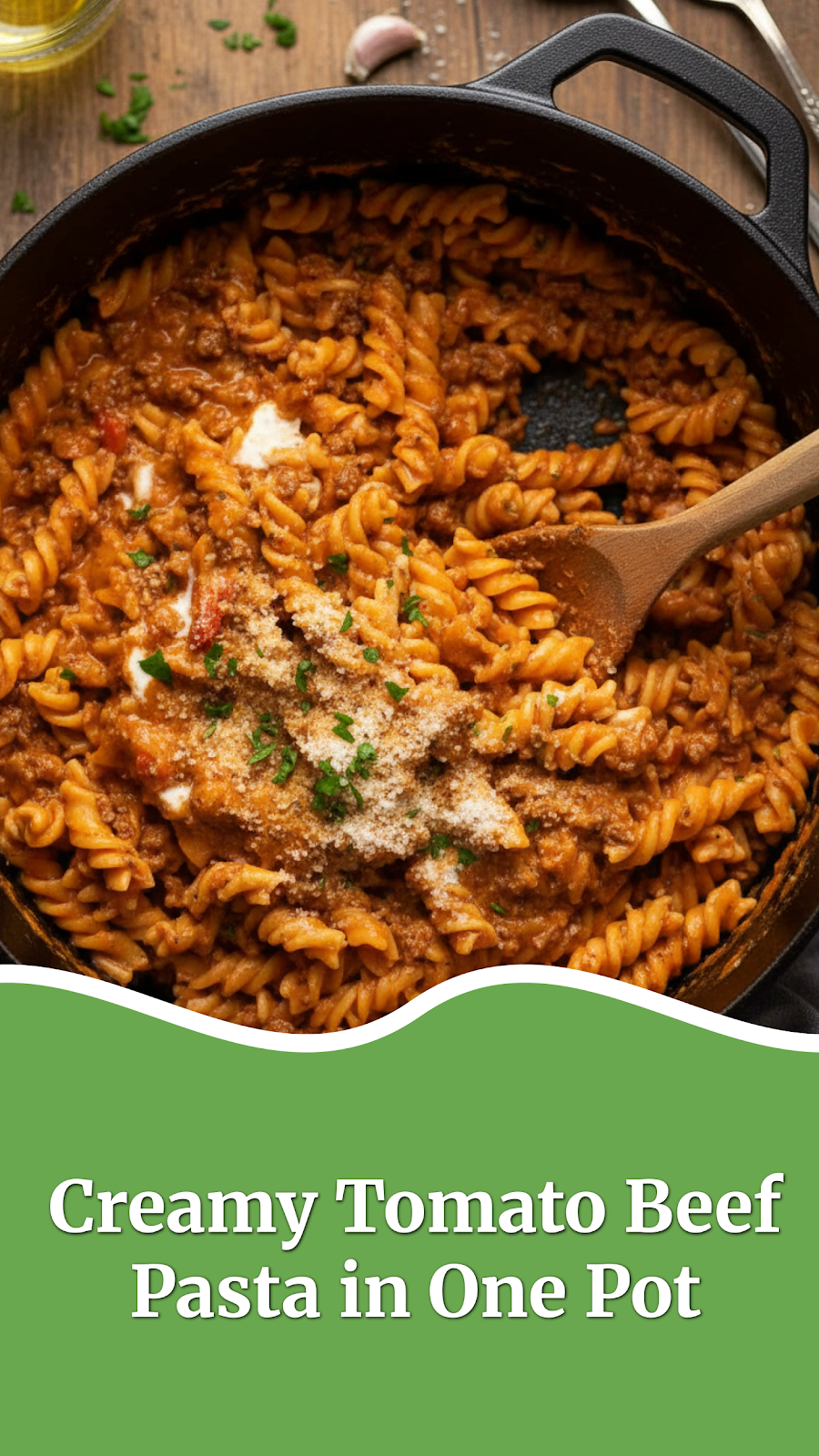 Creamy Tomato Beef Pasta in One Pot