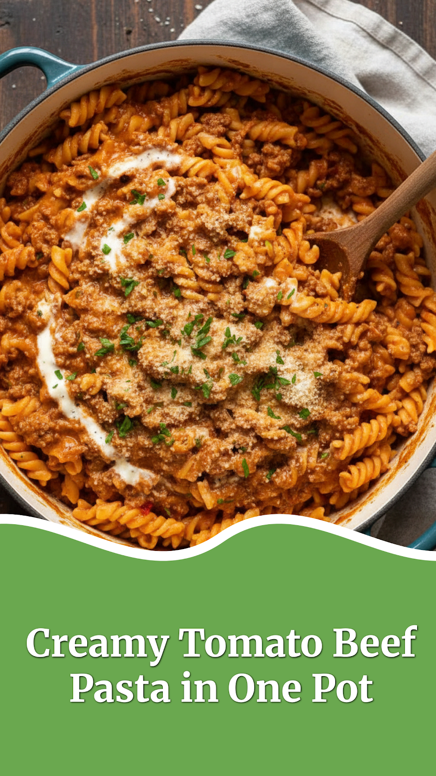 Creamy Tomato Beef Pasta in One Pot