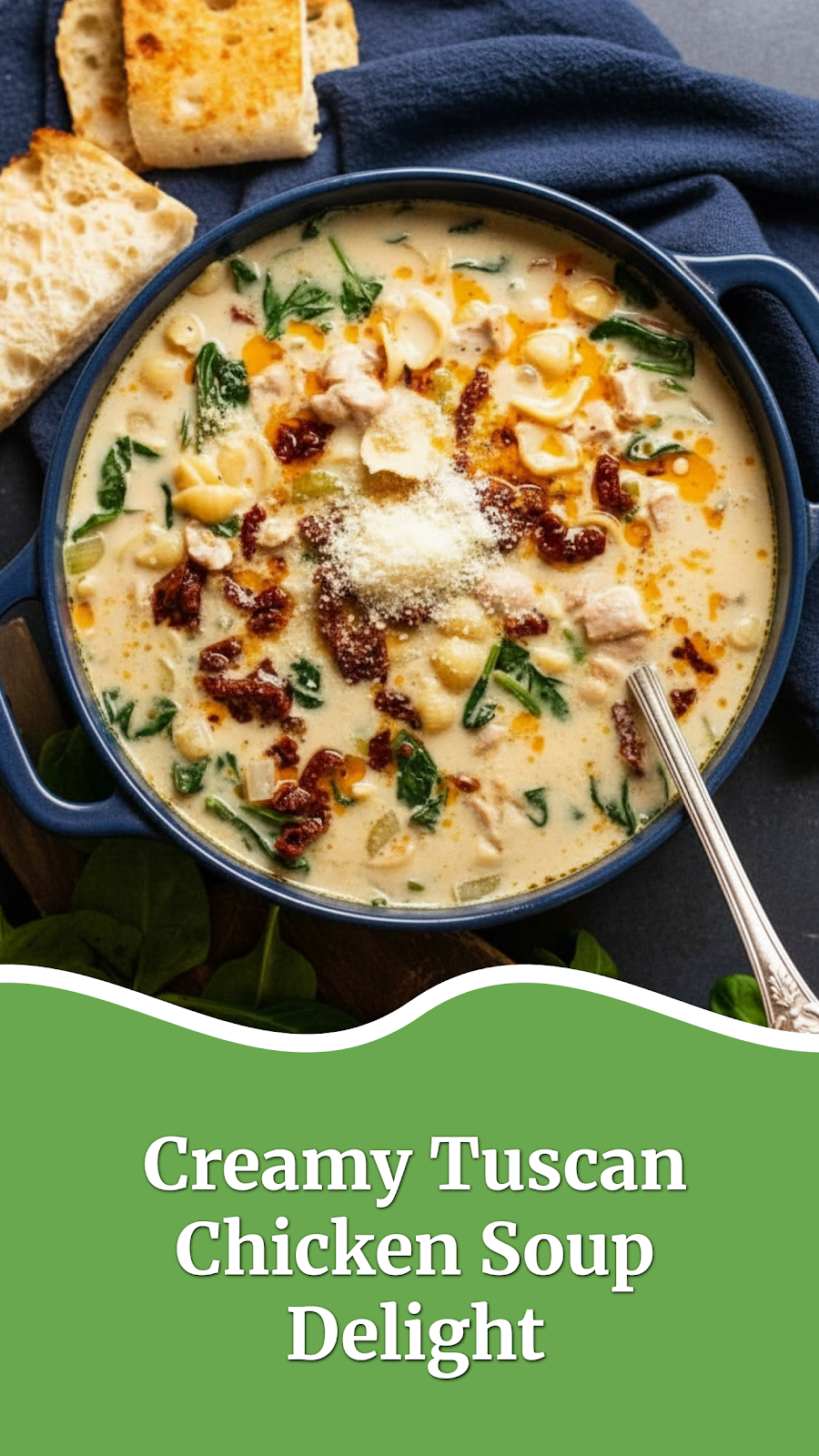 Creamy Tuscan Chicken Soup Delight