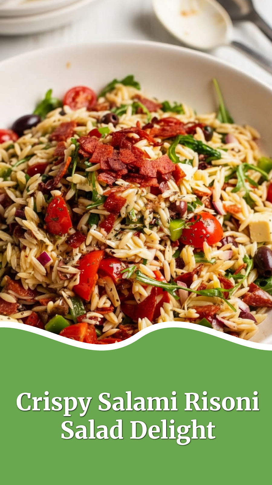 Crispy Salami Risoni Salad Delight