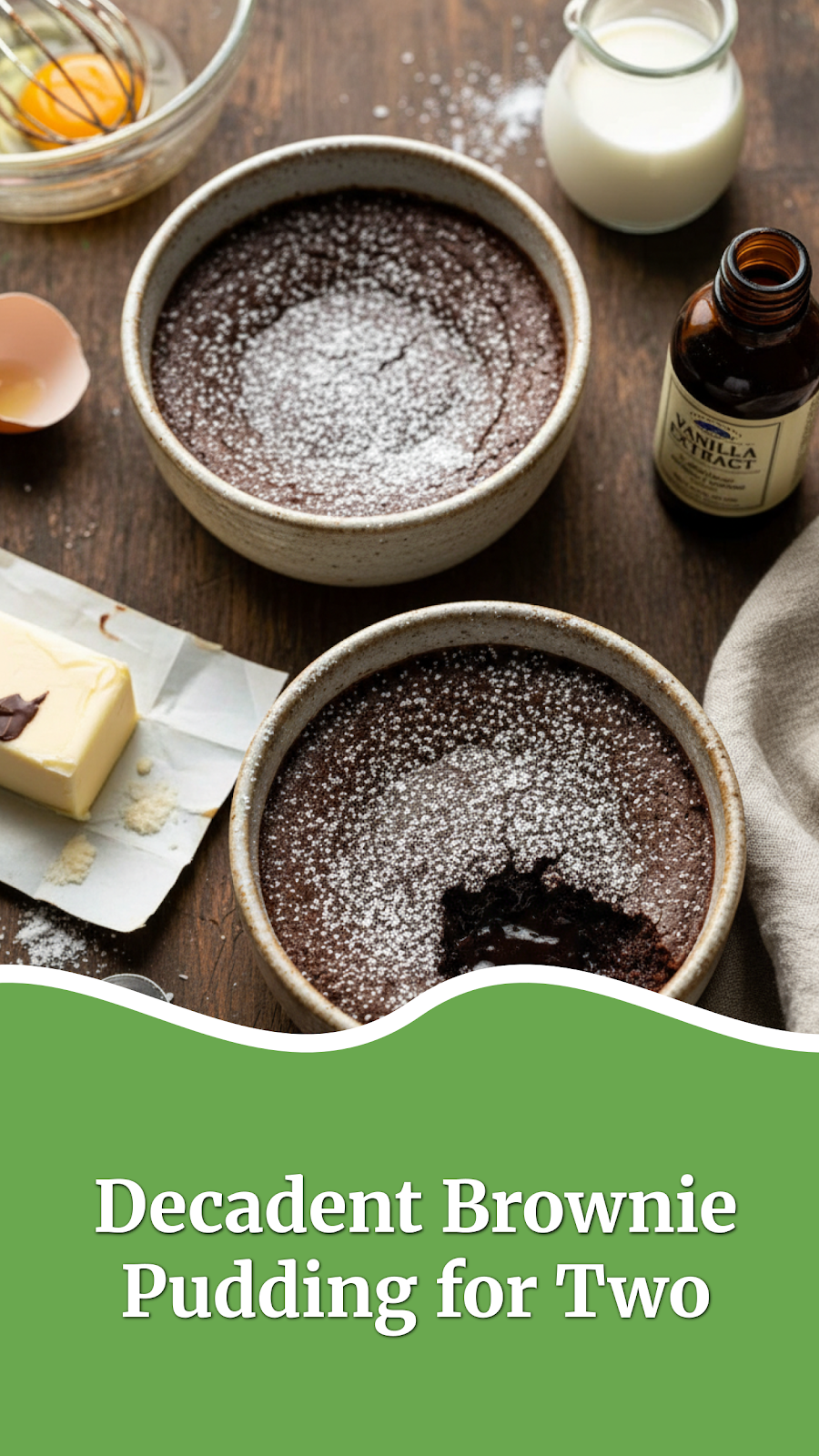 Decadent Brownie Pudding for Two