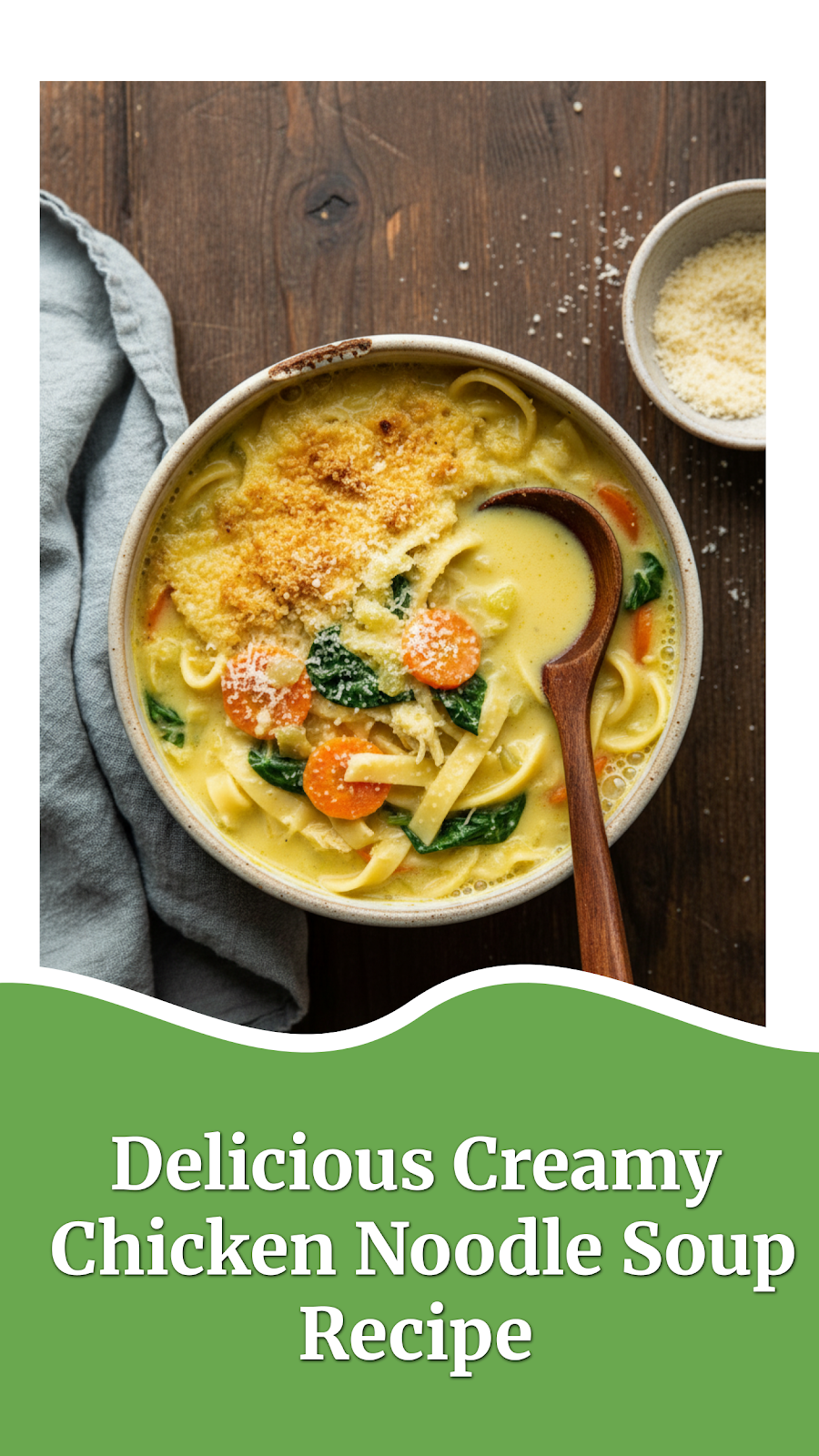 Delicious Creamy Chicken Noodle Soup Recipe