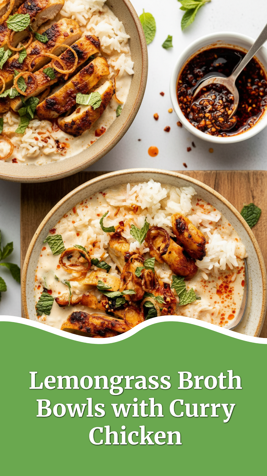 Lemongrass Broth Bowls with Curry Chicken