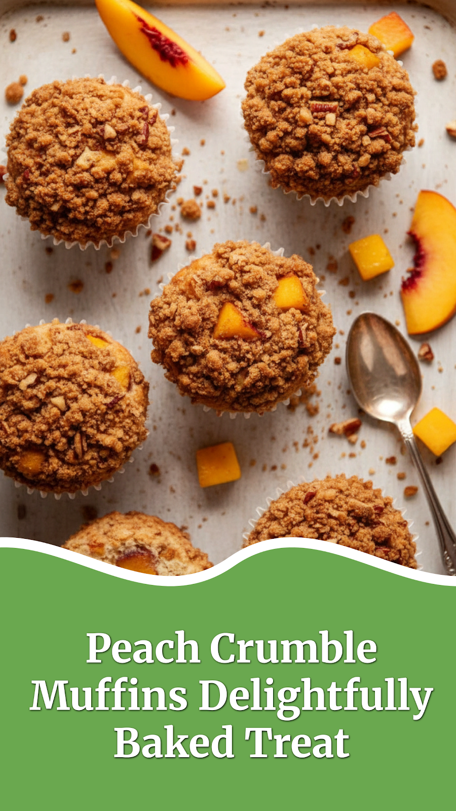 Peach Crumble Muffins Delightfully Baked Treat