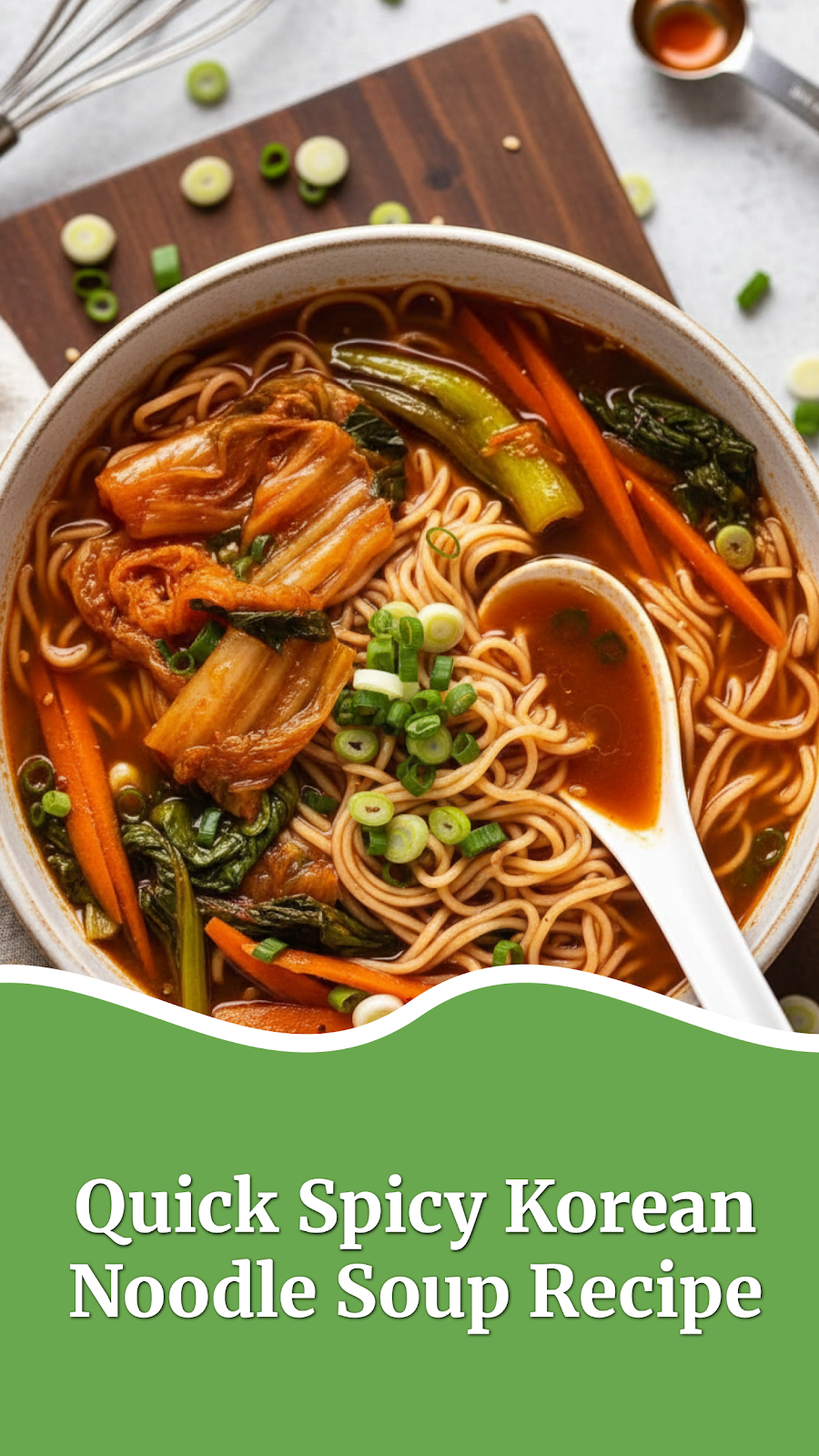 Quick Spicy Korean Noodle Soup Recipe