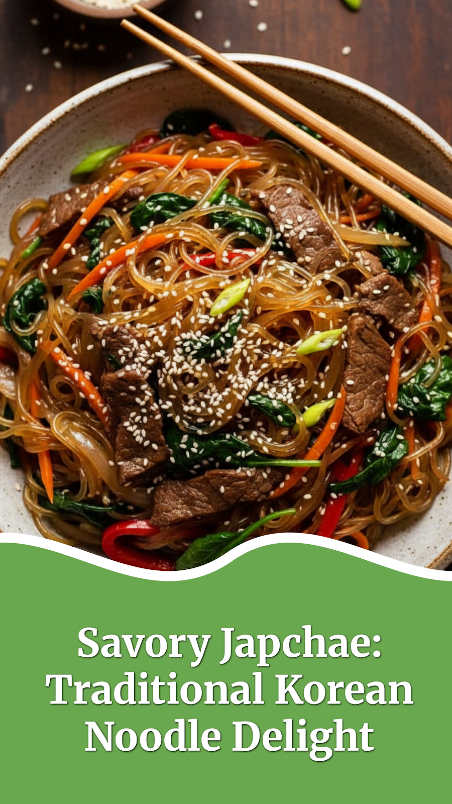 Savory Japchae: Traditional Korean Noodle Delight