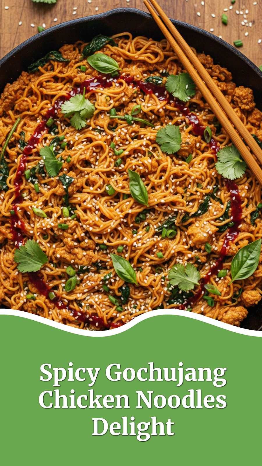 Spicy Gochujang Chicken Noodles Delight