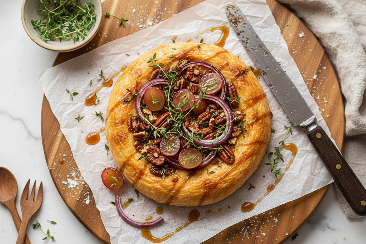 Baked Brie Delight with Savory Toppings