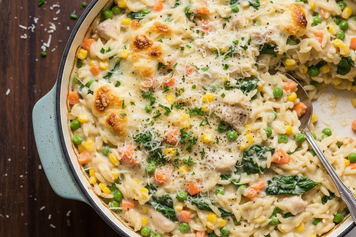 Chicken Vegetable Risoni Delight Recipe