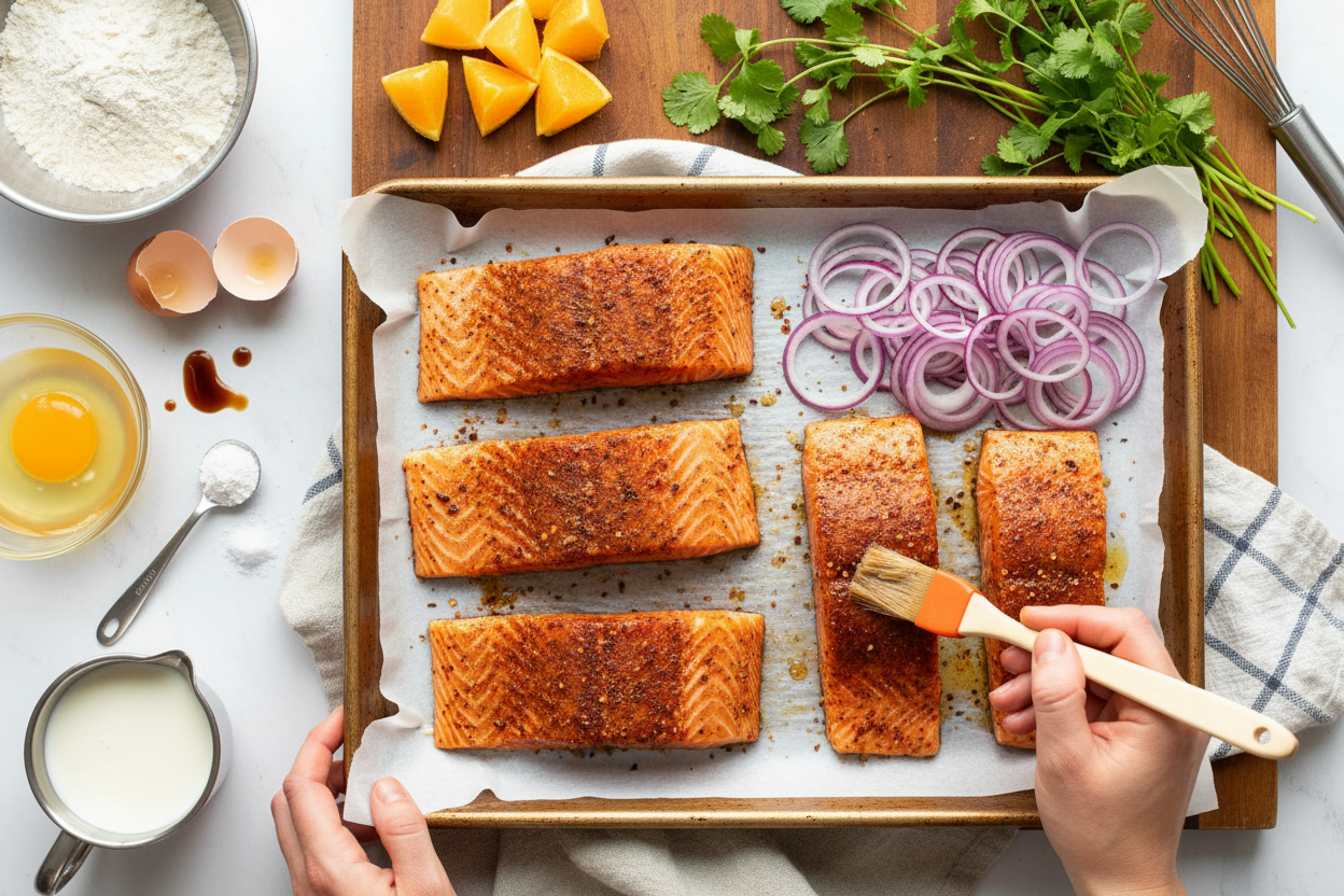 Chipotle Salmon with Orange Salsa Recipe