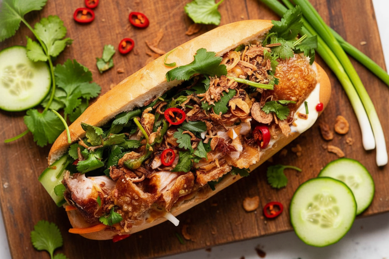Crispy Pork Belly Banh Mi Bliss