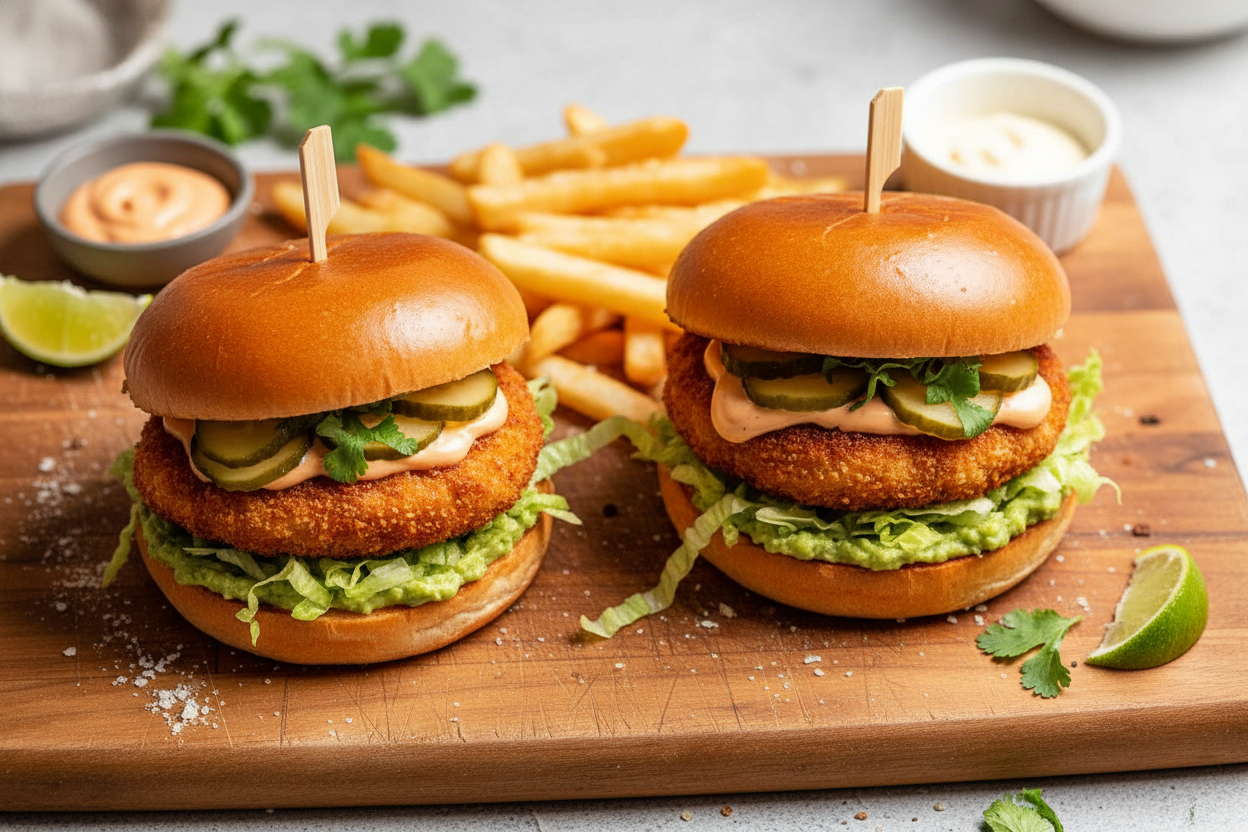 Crispy Prawn Burgers Delightful Crunch