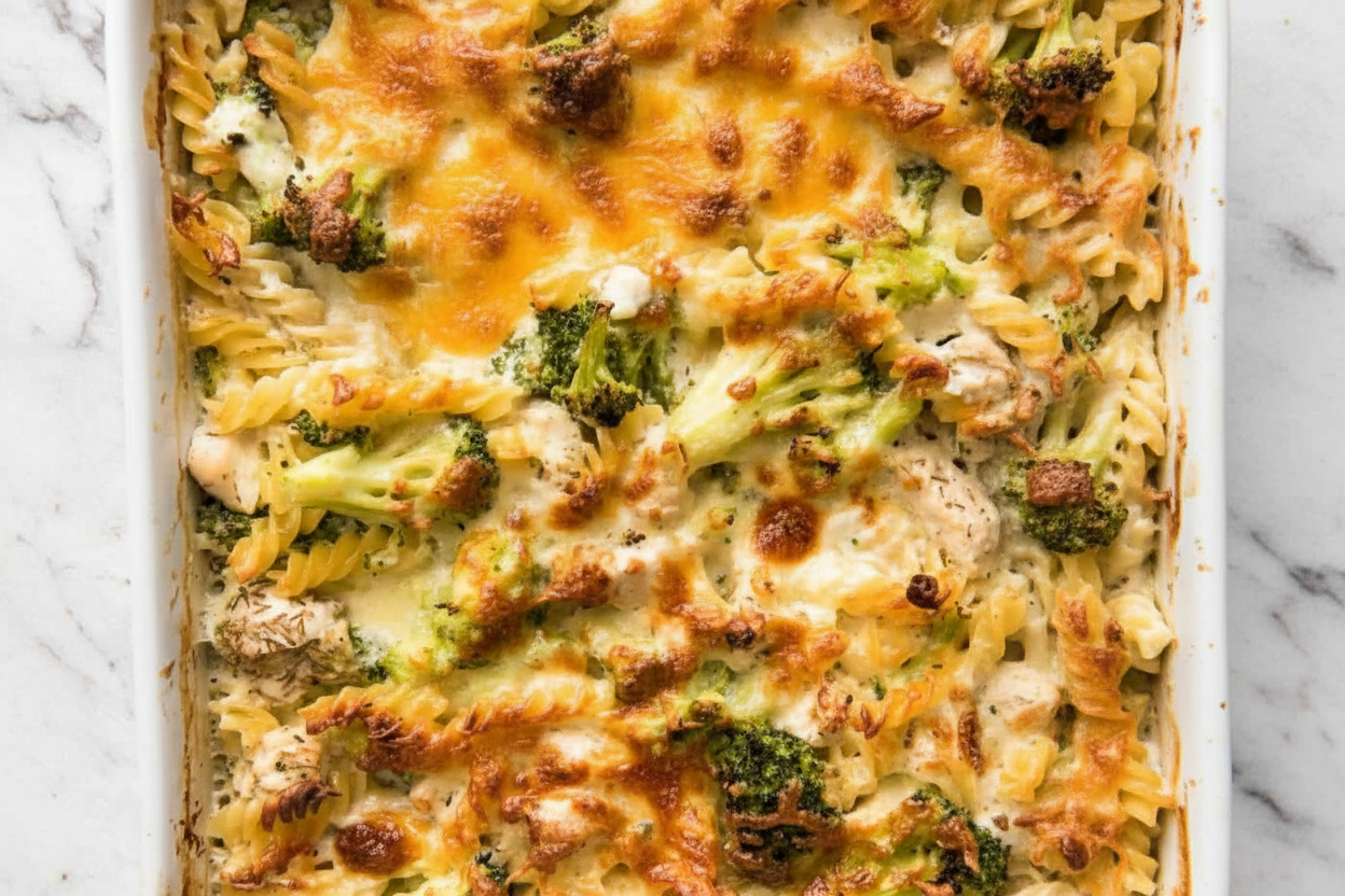 Easy Healthy Chicken Broccoli Pasta Bake Recipe