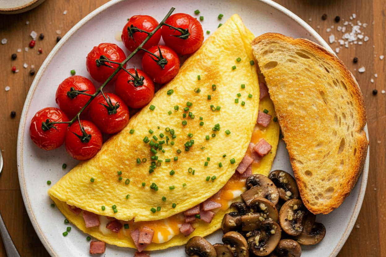 Ham and Cheese Omelette Recipe Delight