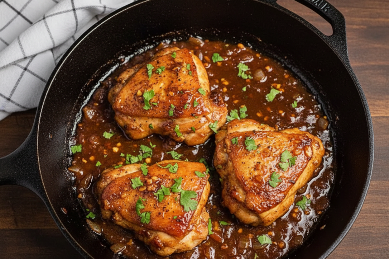 Honey Garlic Chicken Thighs Recipe Delights