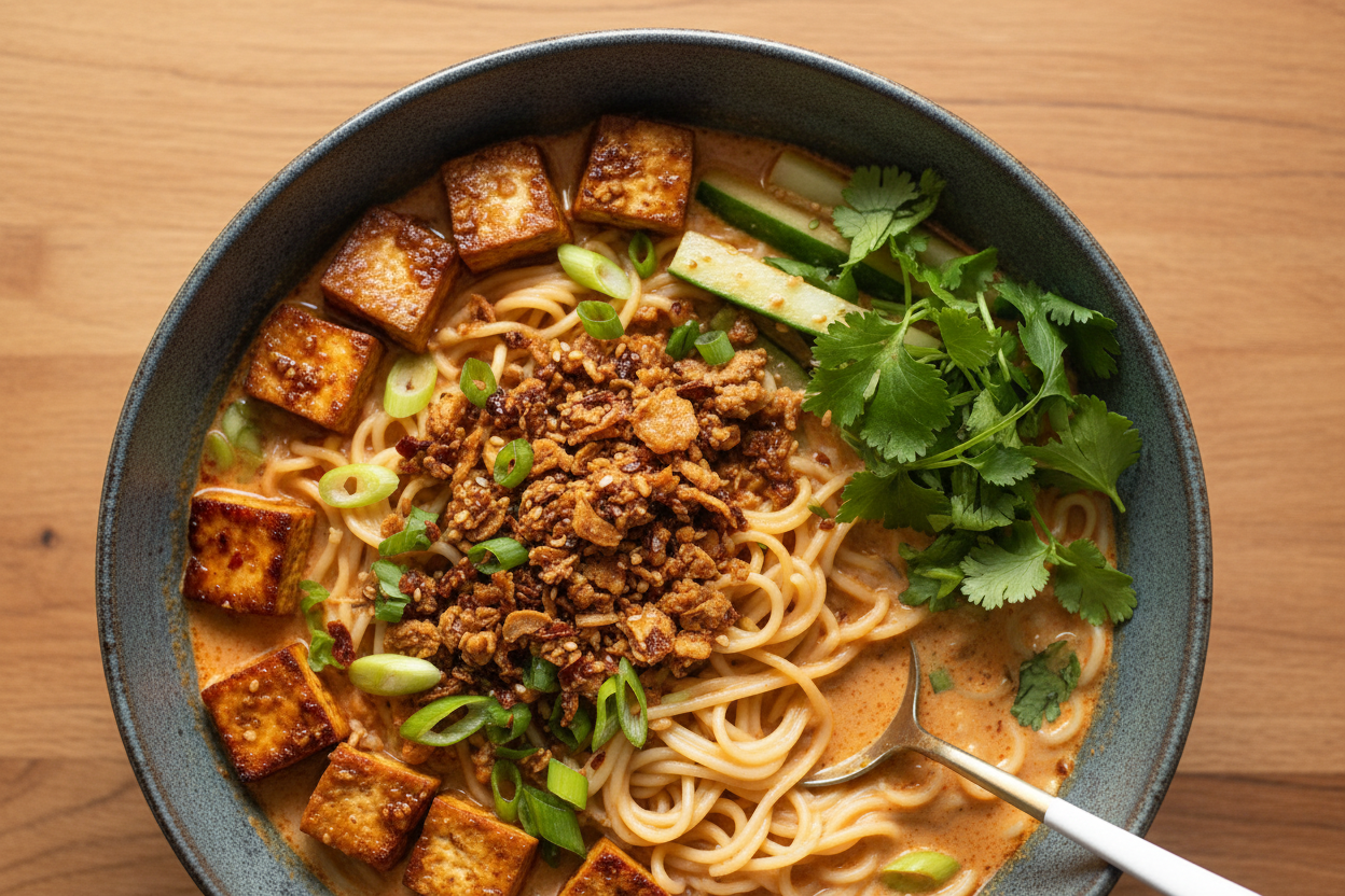 Miso Peanut Ramen Bowl Delight