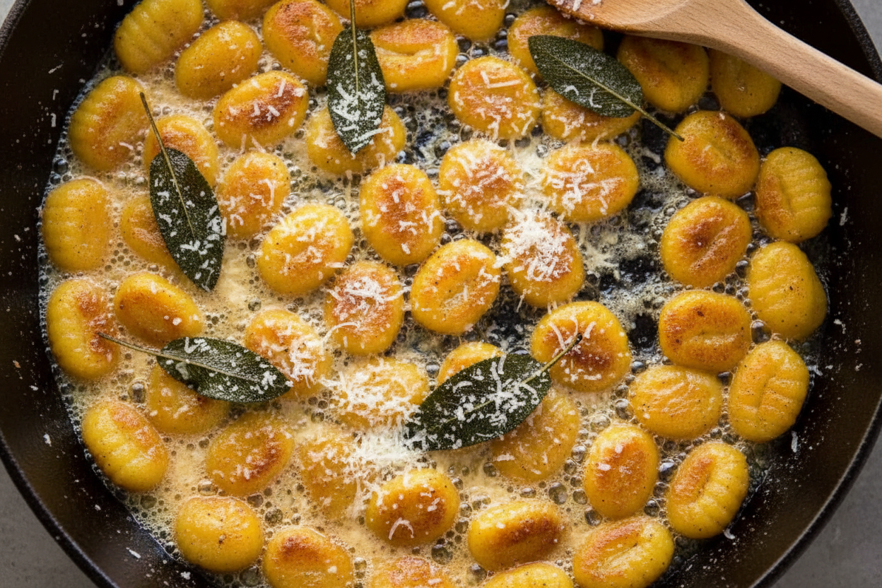 Pumpkin Gnocchi with Sage Butter Sauce Recipe