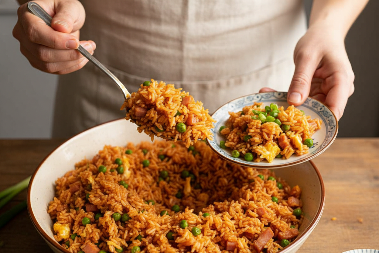 Red Vietnamese Fried Rice Delight