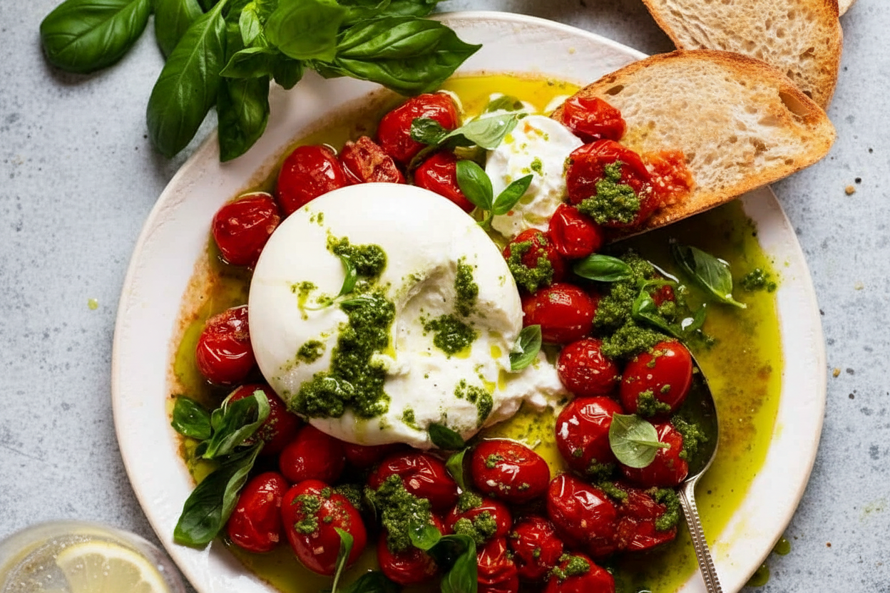 Refreshing Tomato Burrata Salad Delight