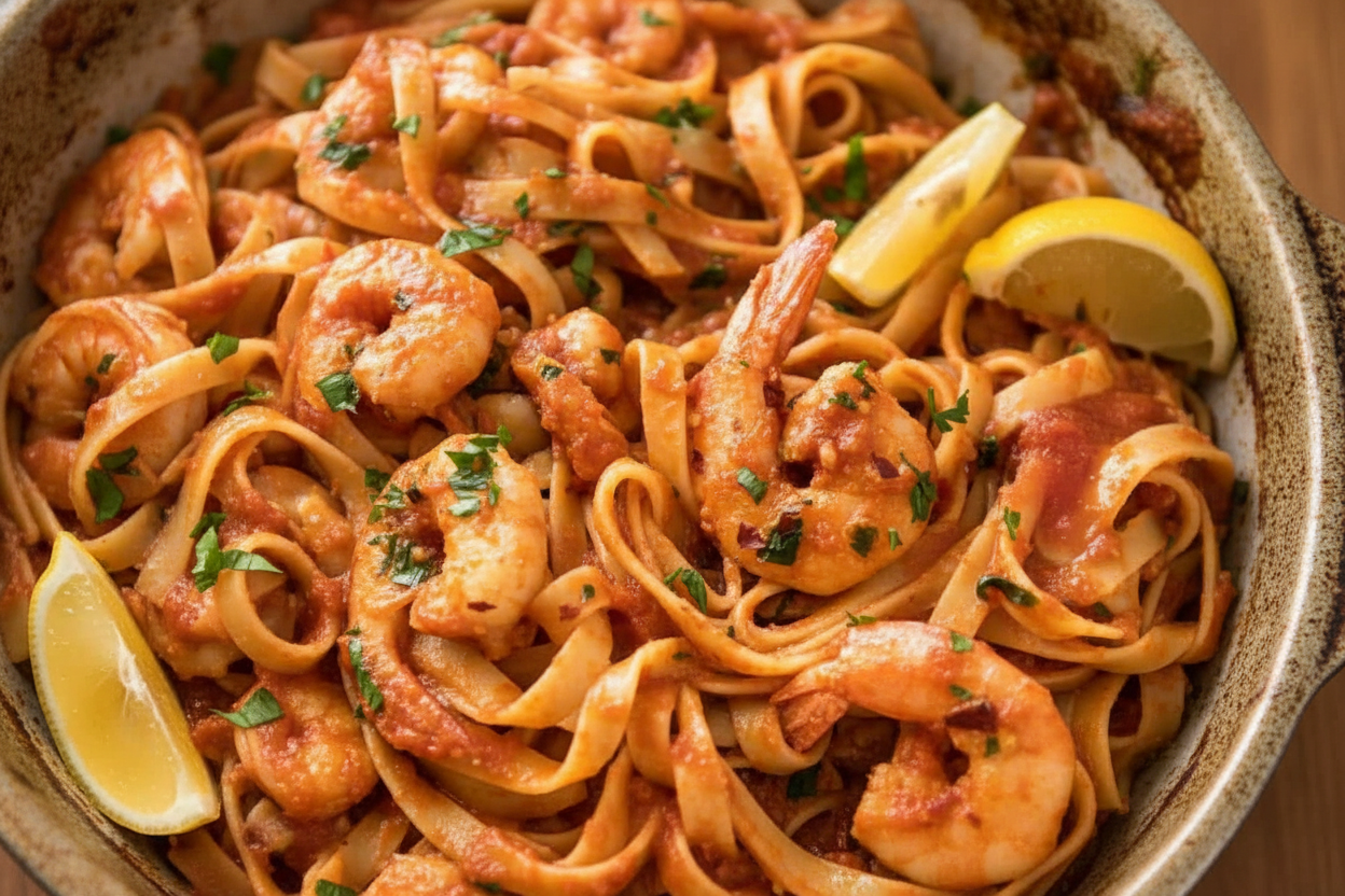 Spicy Chilli Prawn Pasta Delight
