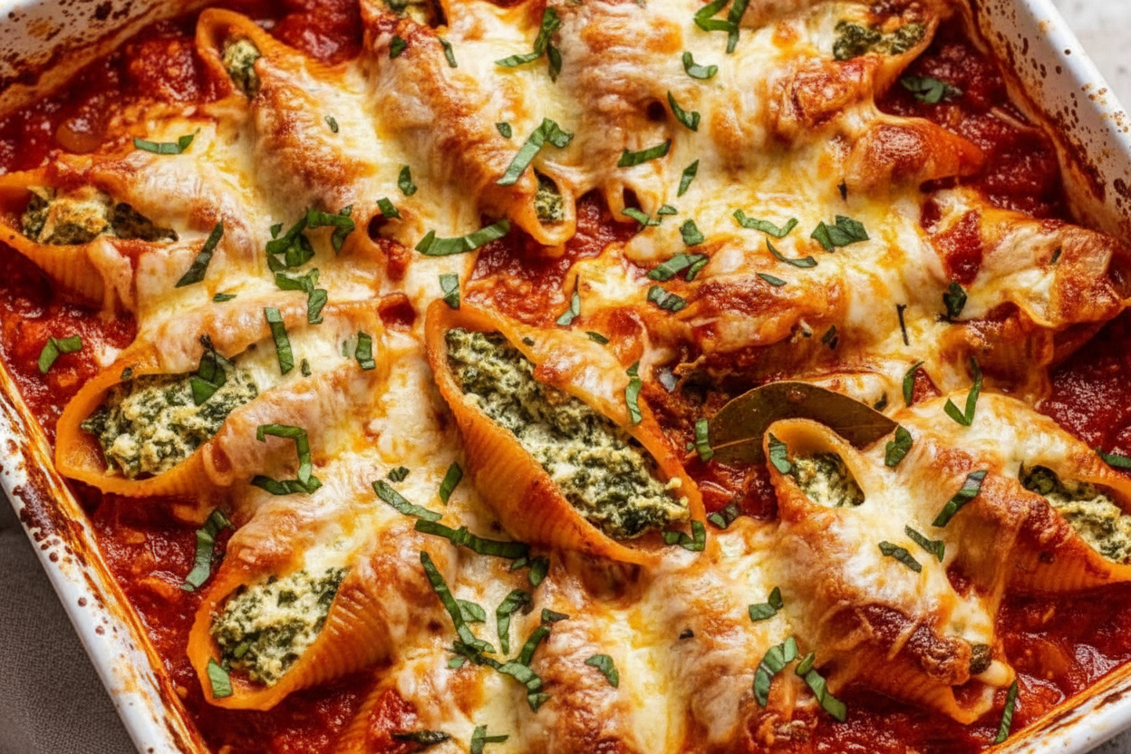 Spinach Ricotta Stuffed Shells Delight