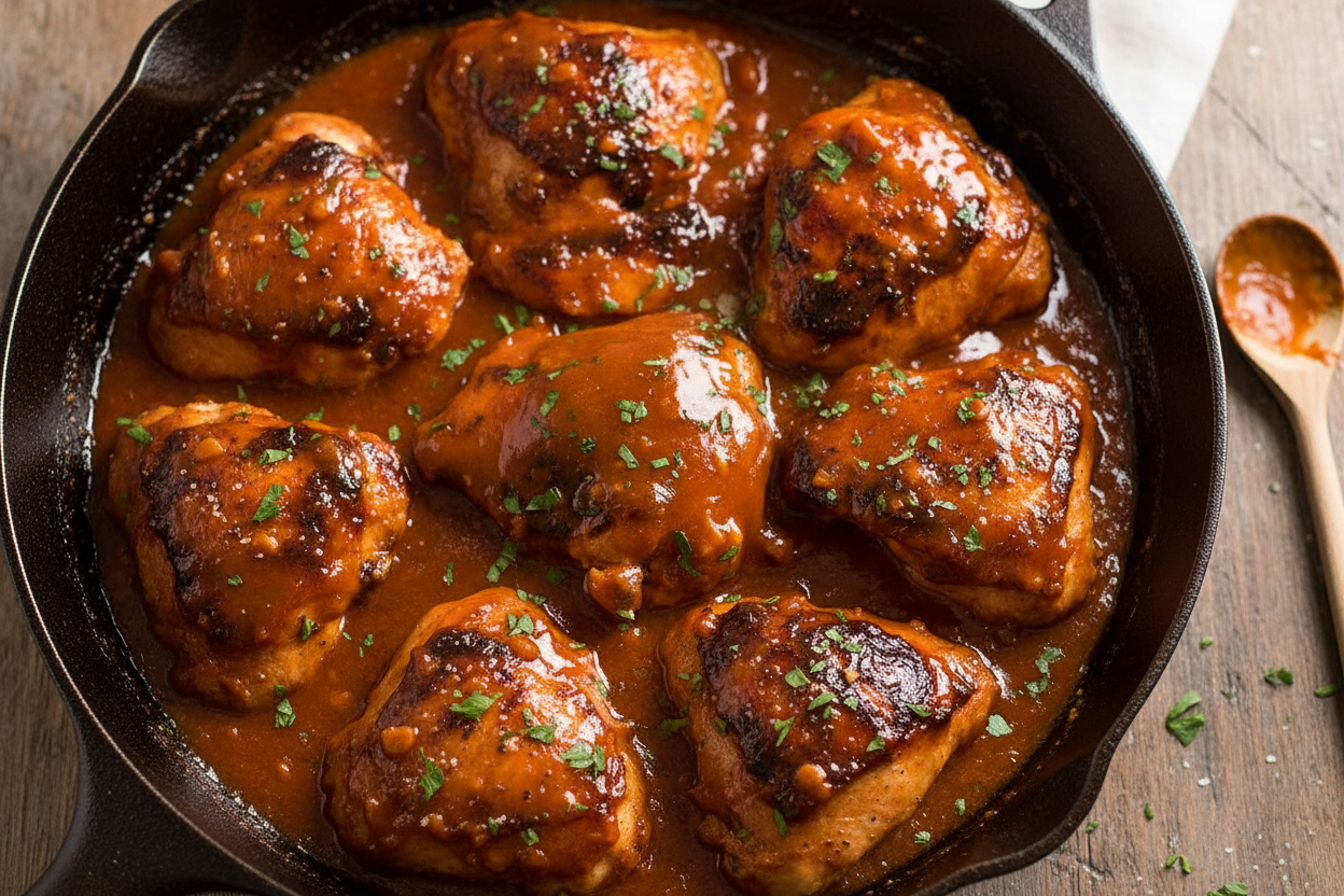 Sticky Pantry Chicken Thighs Recipe Delights